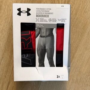 Under Armour Men’s Boxerjock 3-Pack - Black & Red